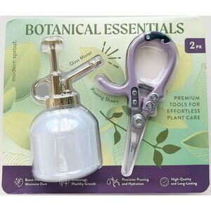 Modern Sprout Botanical Kit, Carbon Steel Pruning Shears & 8oz Plant Mister